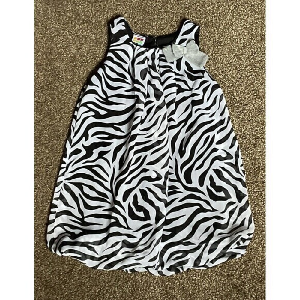Vintage‎ Health Tex Zebra Print Bubble Dress Size 3T